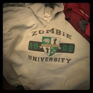 Zombie university hoodie